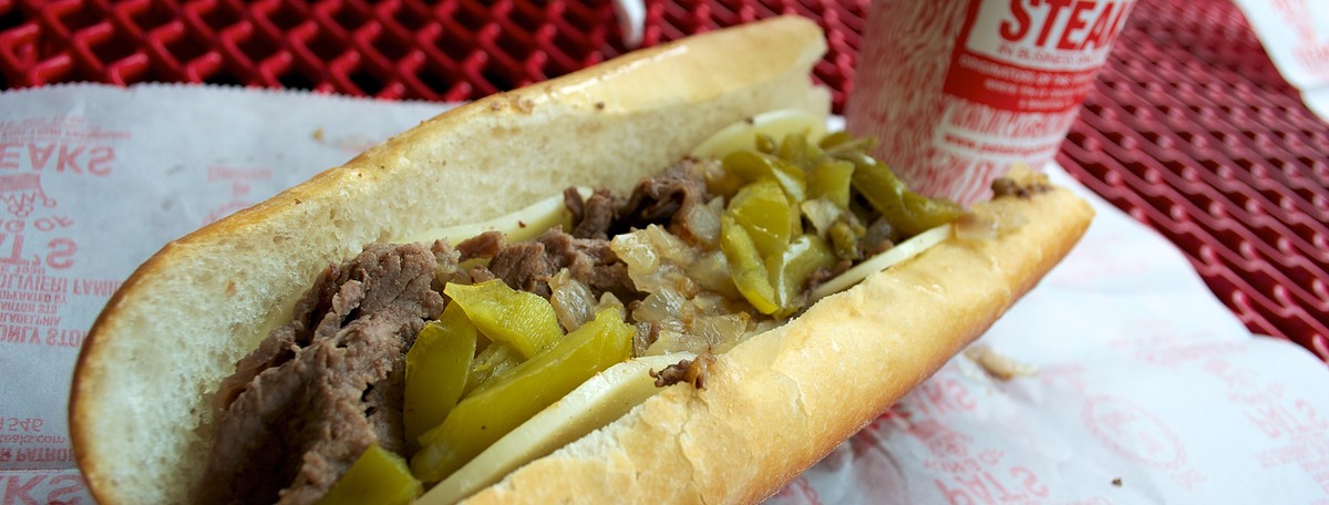 Cheese steak sub from Pat's in Philadelphia