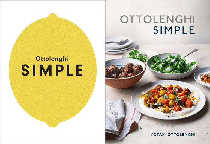 UK and US covers of Ottolenghi's book Simple