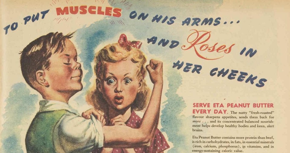 Part of a 1946 Australian advertisement for peanut butter