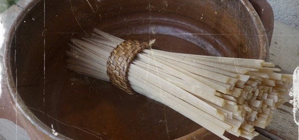 A bundle of struncatura pasta